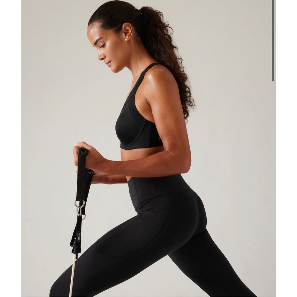 ATHLETA - Glory Bra - Black Underwire Sports Bra sz 32D - Picture 6 of 9